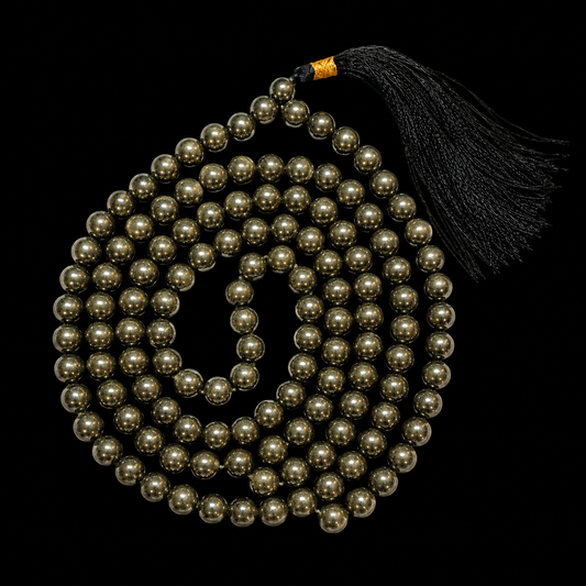 Pyrite Jap Mala 108 Beads