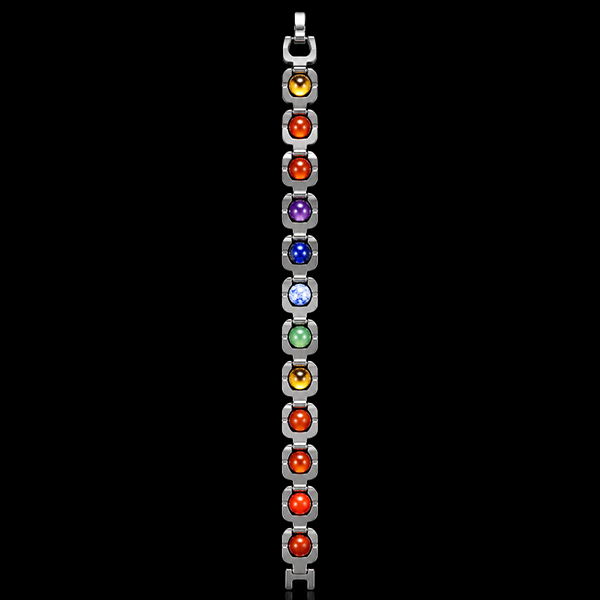 7 chakra Metal Bracelet 8 MM