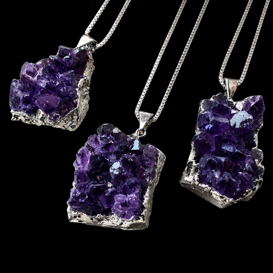 Purple Amethyst Pendant     1 PC