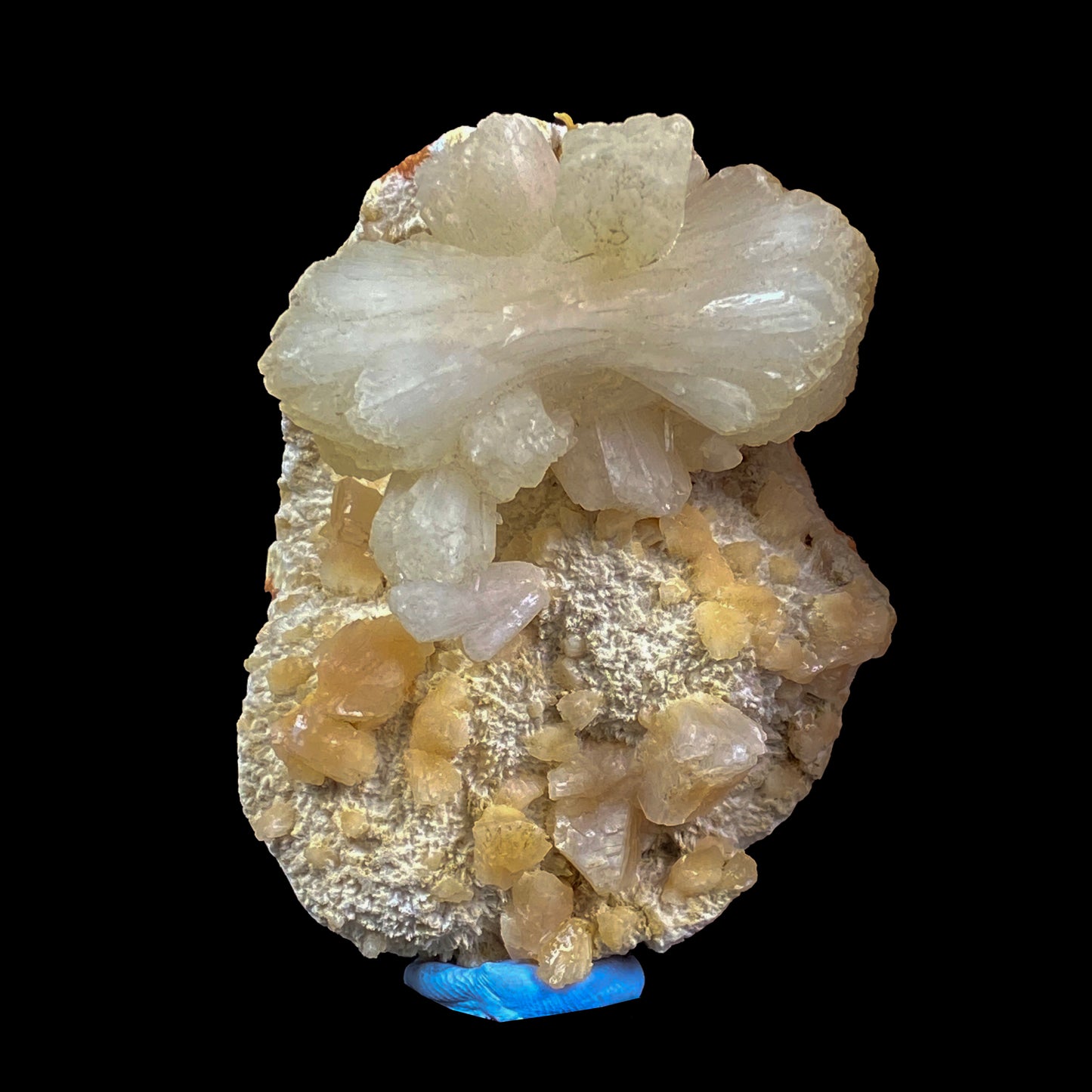 Stilbite Bow-Tie with Heulandite Mordenite Natural Mineral Specimen. G #0377