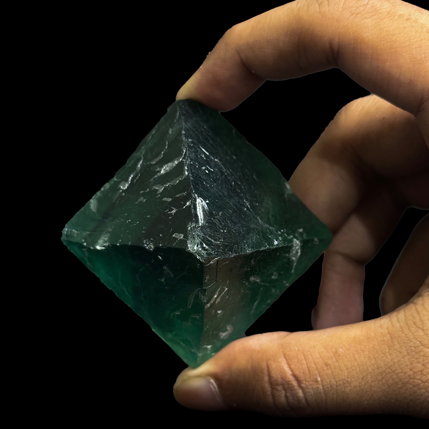 Octahedral Fluorite Natural (UV Reactive) Mineral Specimen. G #0367