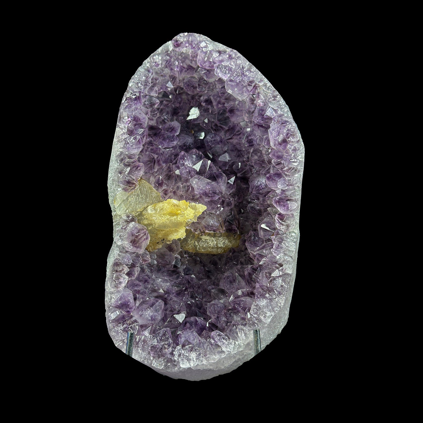 Amethyst with Calcite (UV Reactive) Natural Mineral Specimen. G #0389