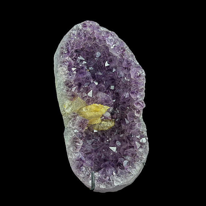Amethyst with Calcite (UV Reactive) Natural Mineral Specimen. G #0389