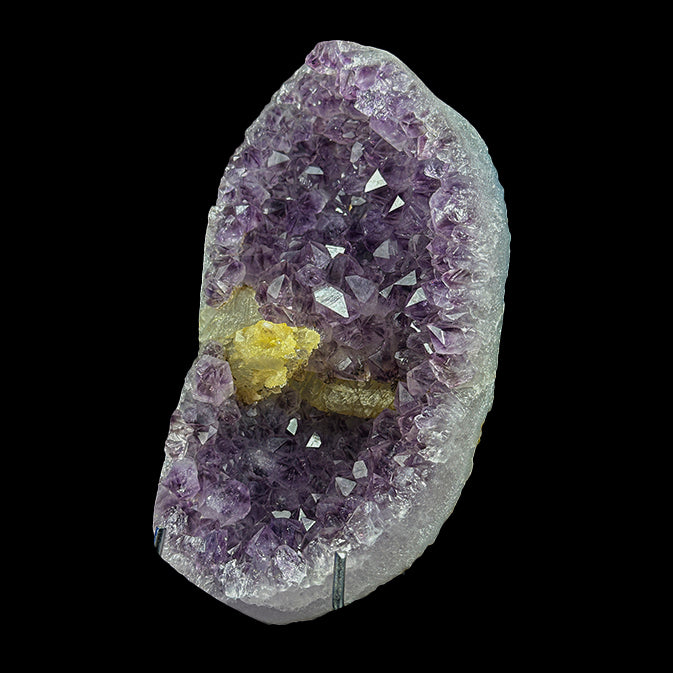 Amethyst with Calcite (UV Reactive) Natural Mineral Specimen. G #0389