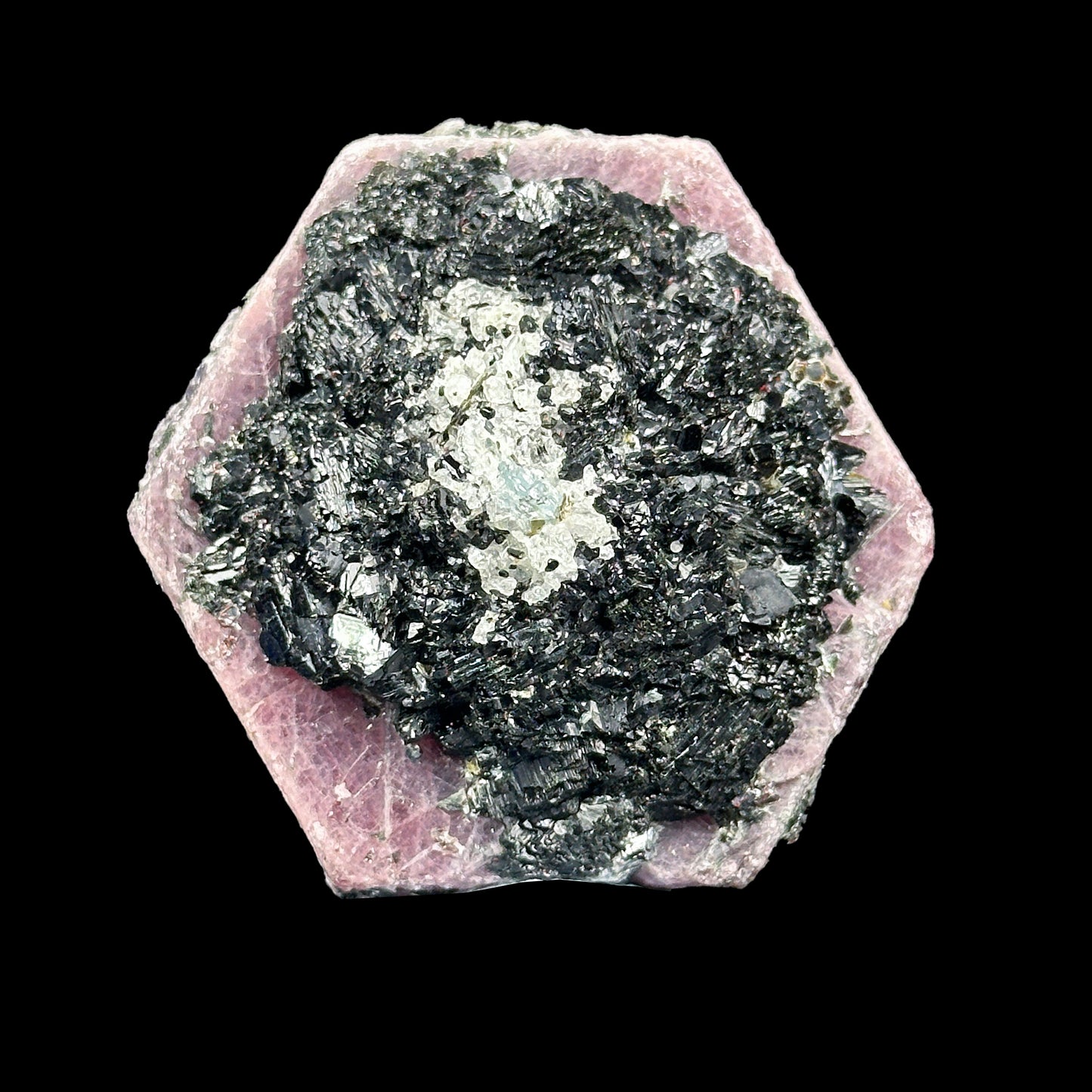 Ruby with tourmaline (Highly UV Reactive) Natural Mineral Specimen. G #0400