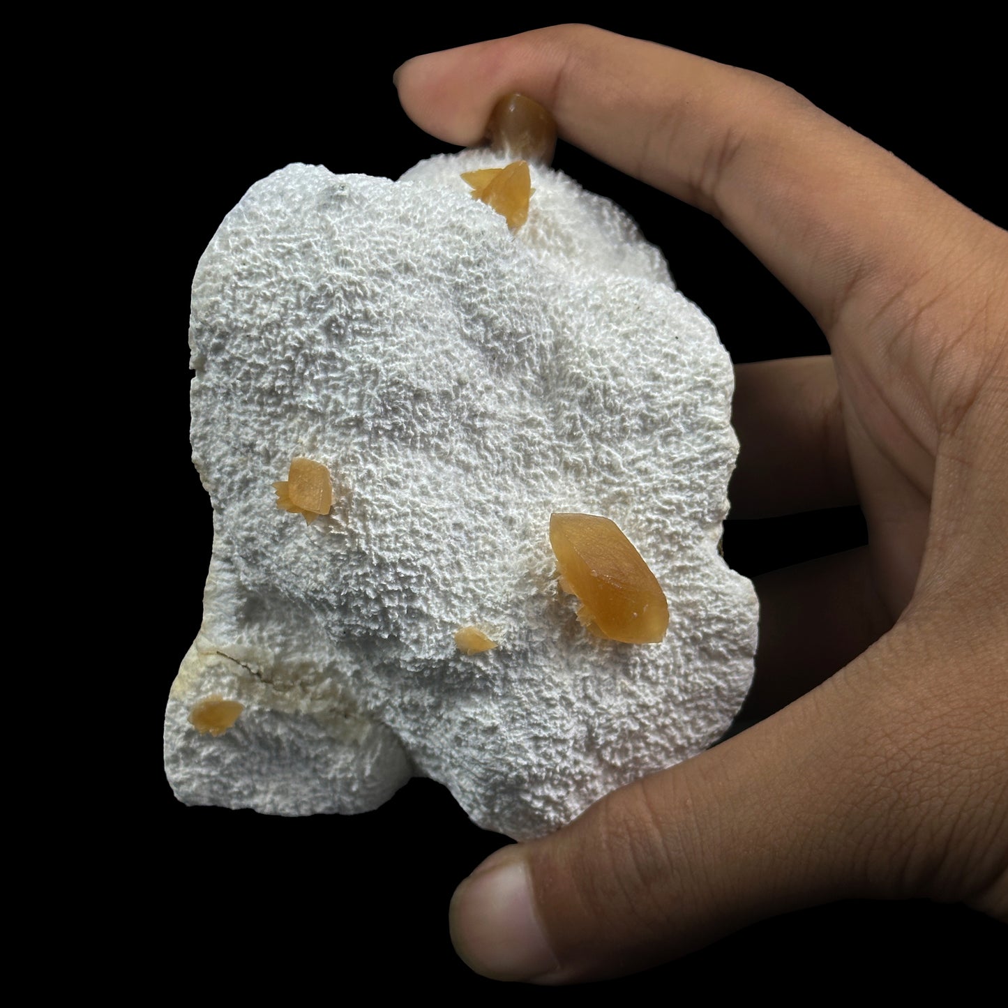 Calcite with Mordenite (UV Reactive) Natural Mineral Specimen. G #0390