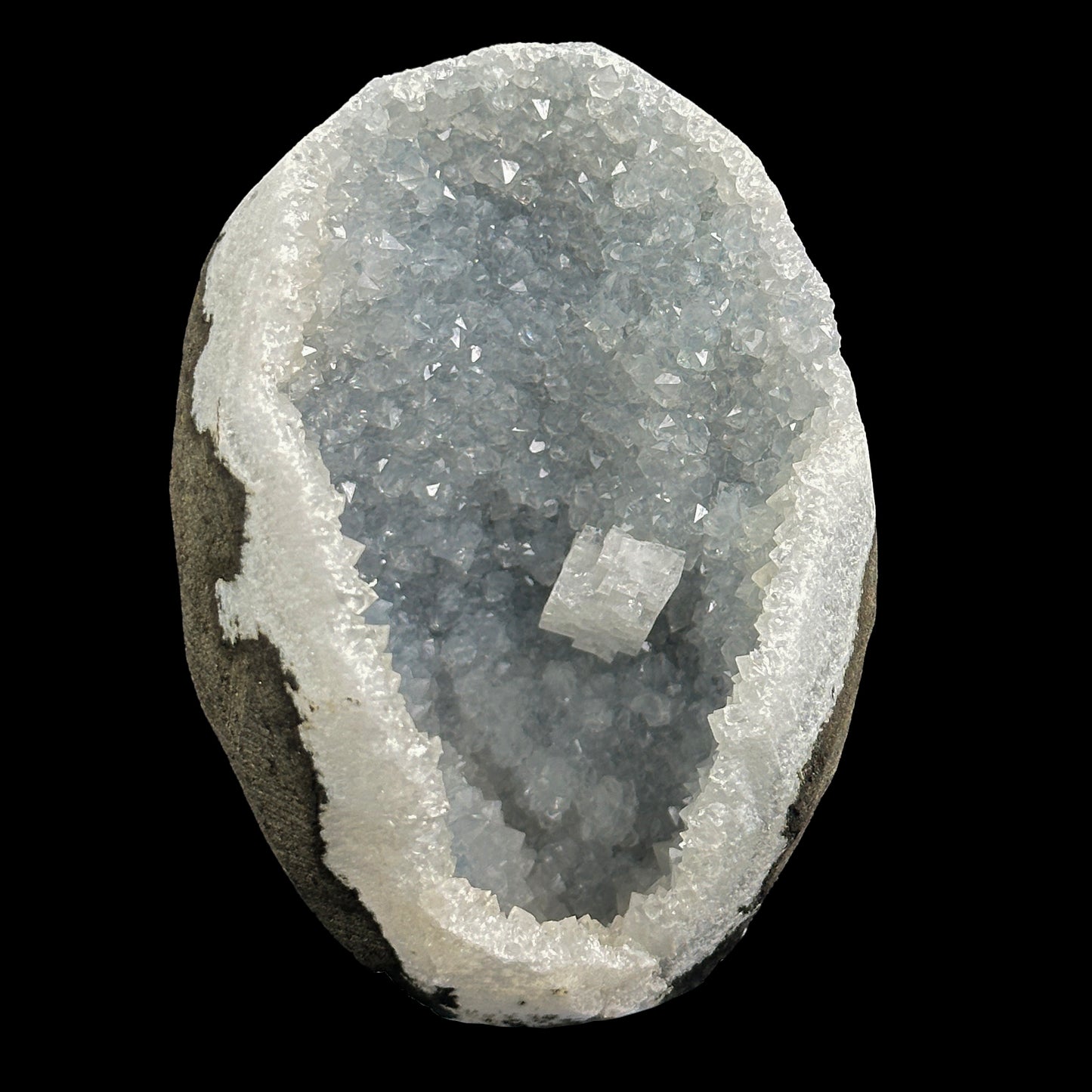 Chabazite With mm Quartz Natural Mineral Specimen. G #0396