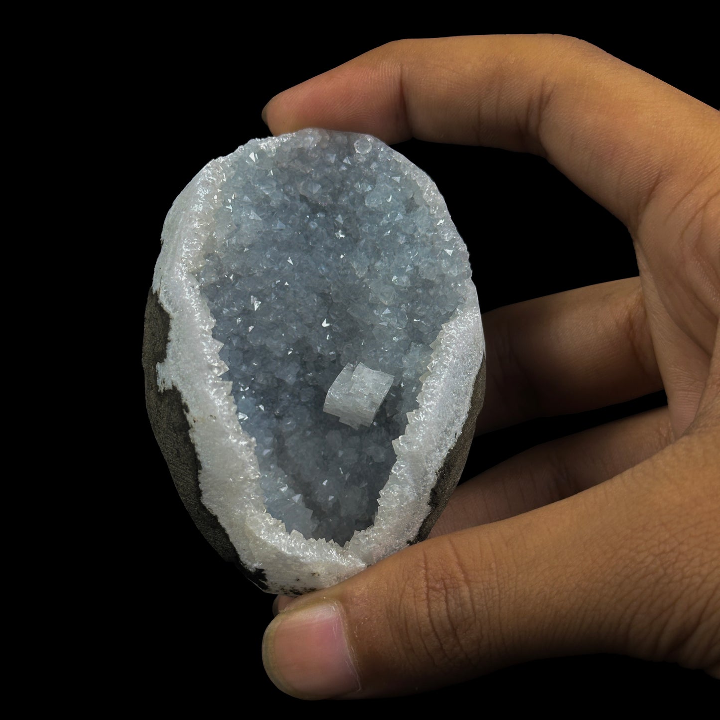 Chabazite With mm Quartz Natural Mineral Specimen. G #0396