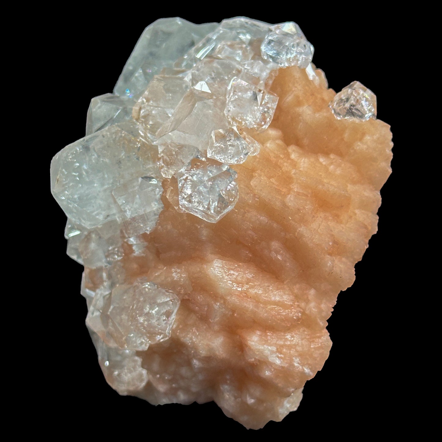 Apophyllite with stilbite Natural Mineral Specimen. G #0384