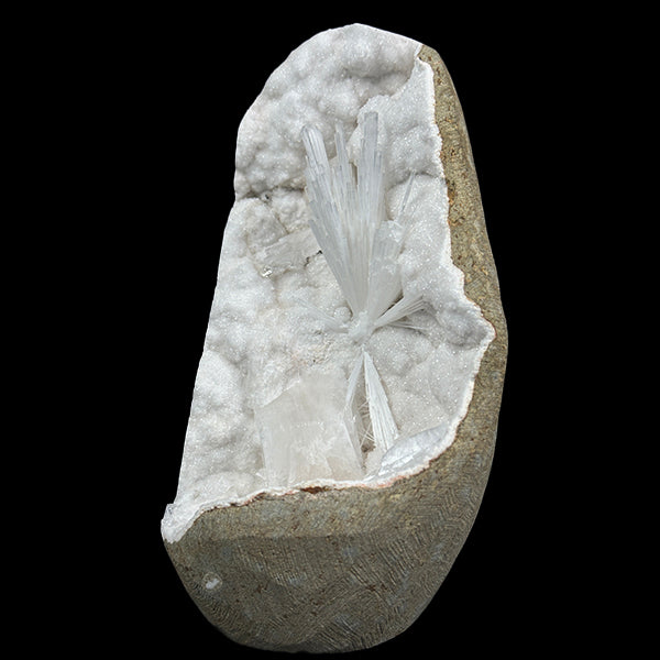 Scolecite with Heulandite chalcedony Natural Mineral Specimen. G #0386