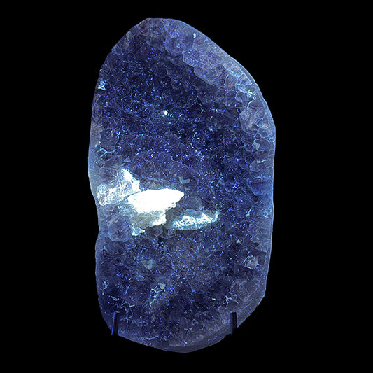 Amethyst with Calcite (UV Reactive) Natural Mineral Specimen. G #0389