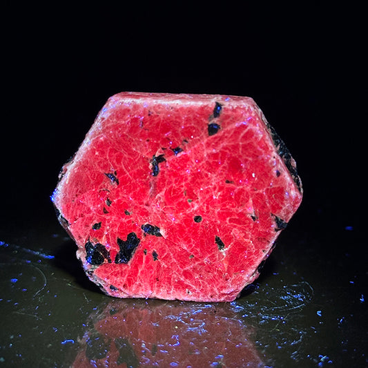 Ruby with tourmaline (Highly UV Reactive) Natural Mineral Specimen. G #0400