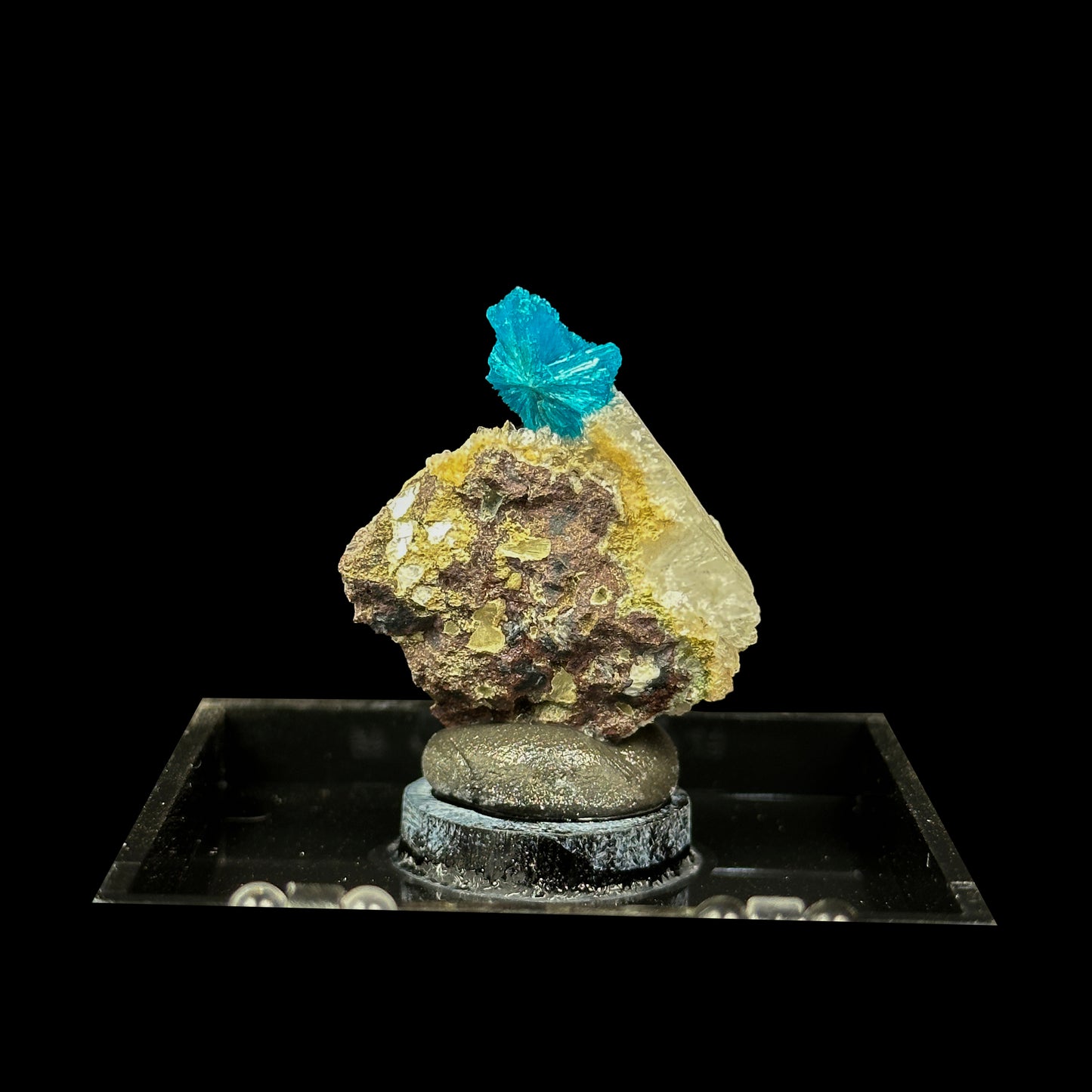 Cavansite With Stilbite And Heulandite Natural Mineral Specimen. G #0418