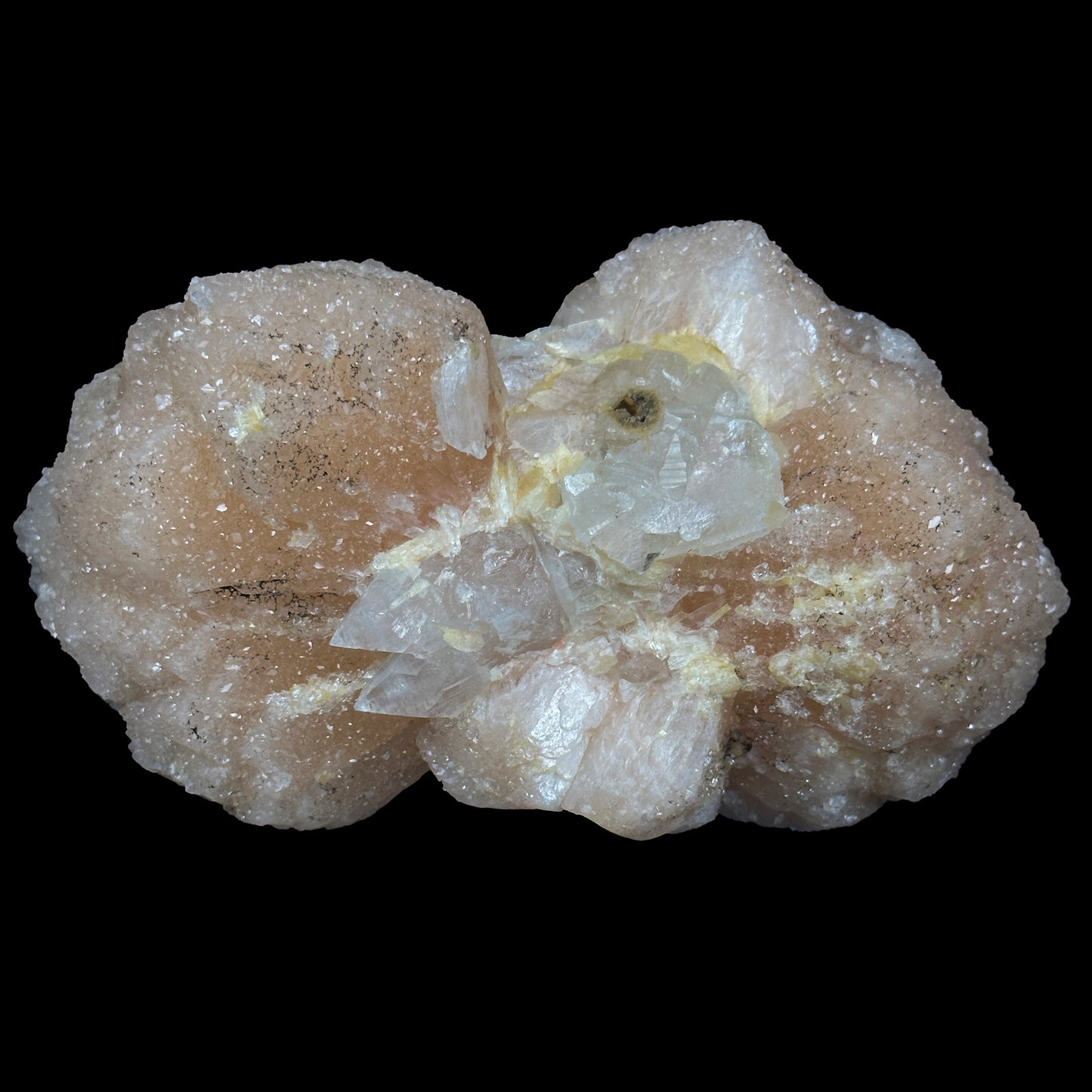 Bow-Tie Formation Stilbite With Apophyllite Natural Mineral Specimen. G #0421