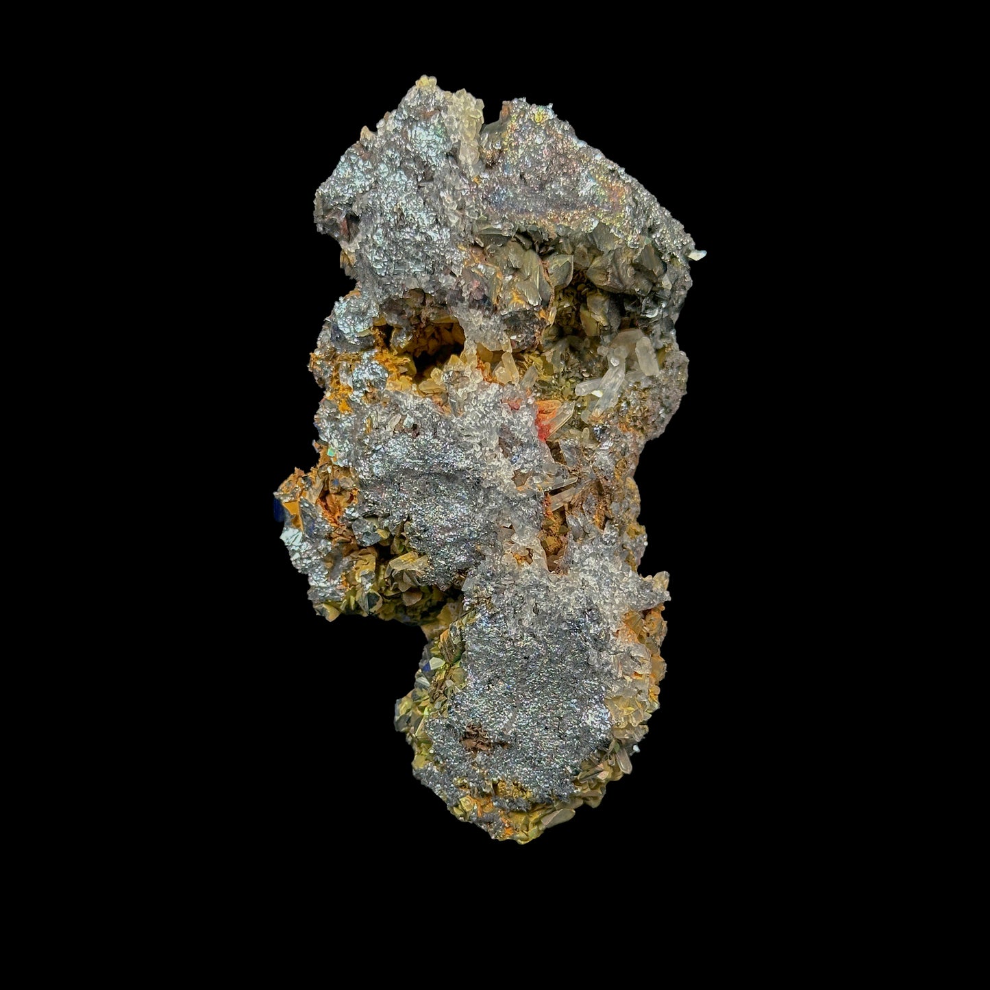 Extremely Rare Iridescent Hematite with quartz Natural Mineral Specimen. G #0423