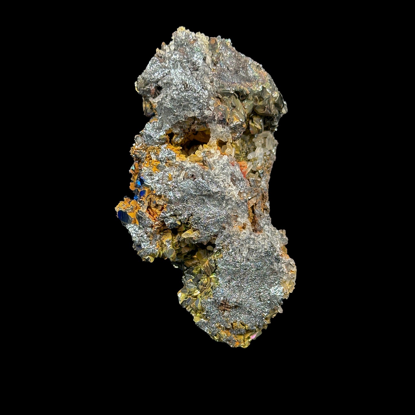 Extremely Rare Iridescent Hematite with quartz Natural Mineral Specimen. G #0423
