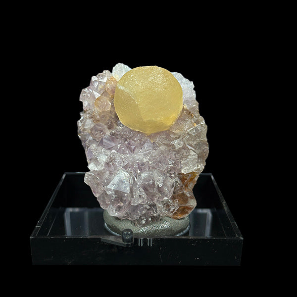 Fluorite With Amethyst Natural Mineral Specimen. G #0432