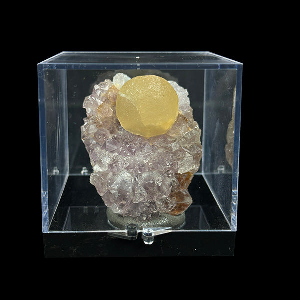 Fluorite With Amethyst Natural Mineral Specimen. G #0432