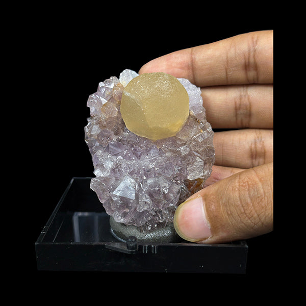 Fluorite With Amethyst Natural Mineral Specimen. G #0432