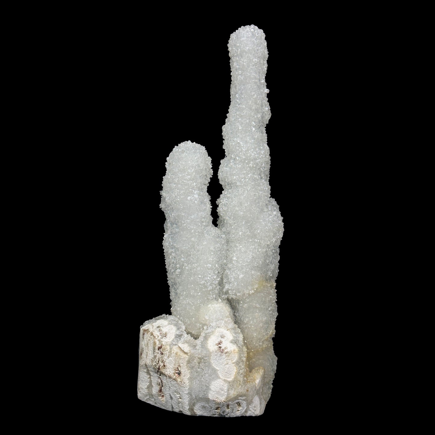 Chalcedony With mm Quartz And Coral Natural Mineral Specimen. G #0437