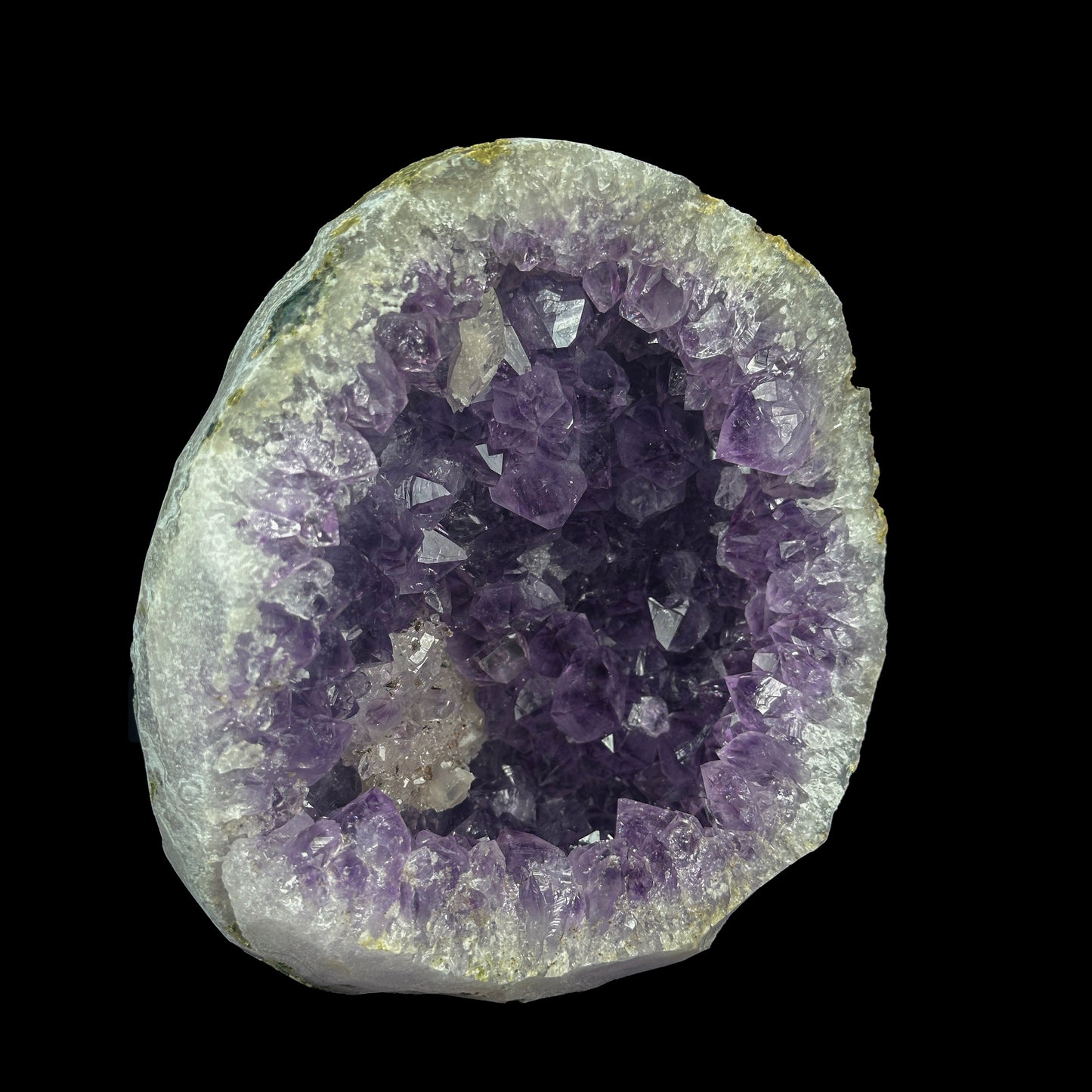 Amethyst With Calcite (UV Reactive) Natural Mineral Specimen. G #0439