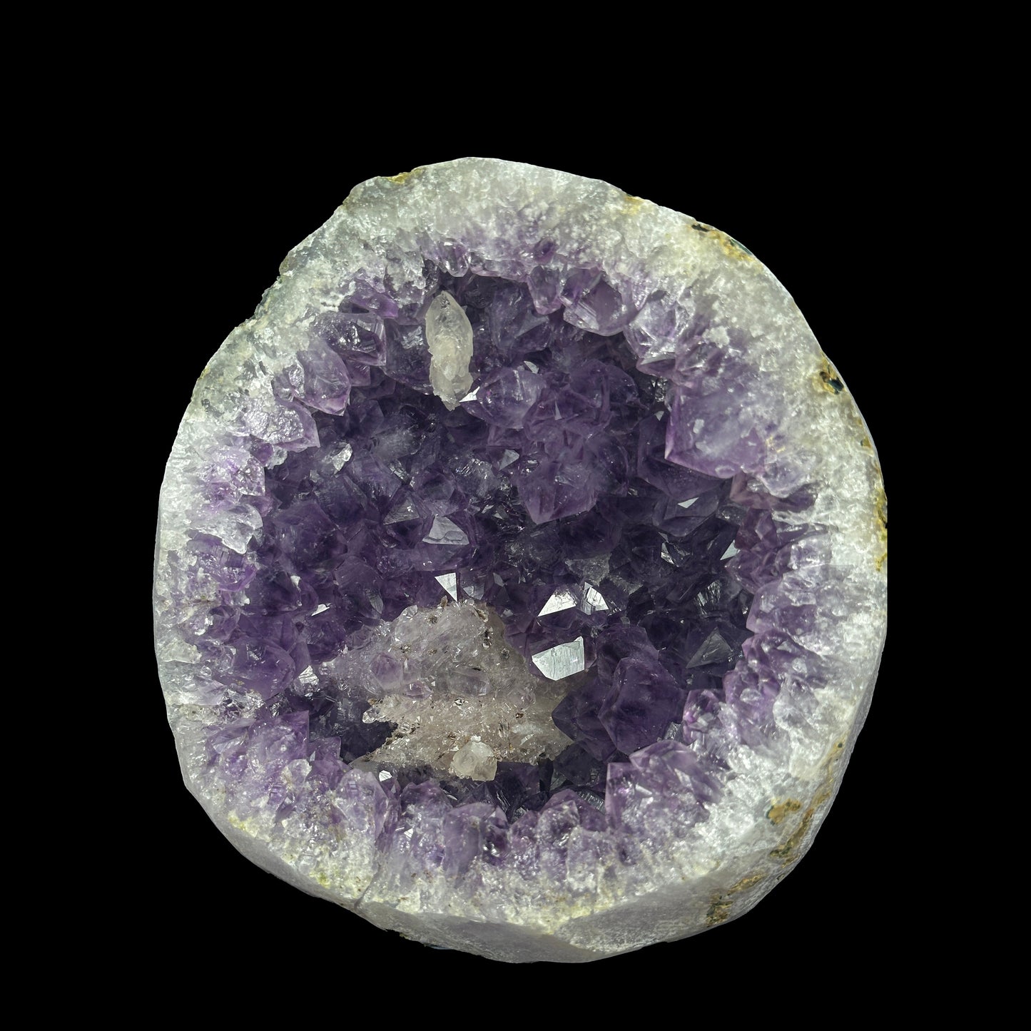 Amethyst With Calcite (UV Reactive) Natural Mineral Specimen. G #0439