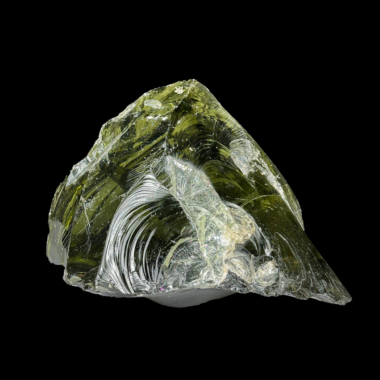 Rare Big Size Green Obsidian — a stunning natural volcanic glass with crystal-clear Formation. Specimen from Nashik, Maharashtra. G #0446