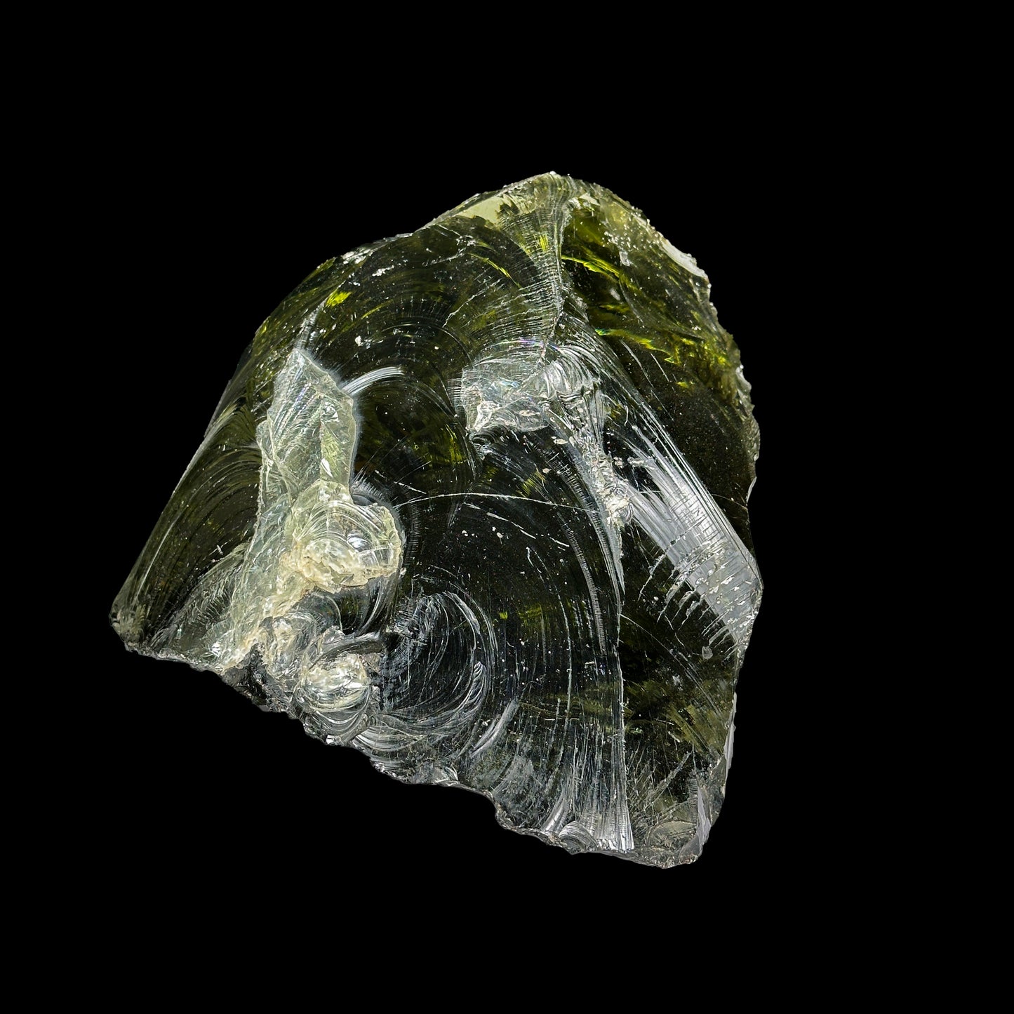 Rare Big Size Green Obsidian — a stunning natural volcanic glass with crystal-clear Formation. Specimen from Nashik, Maharashtra. G #0446