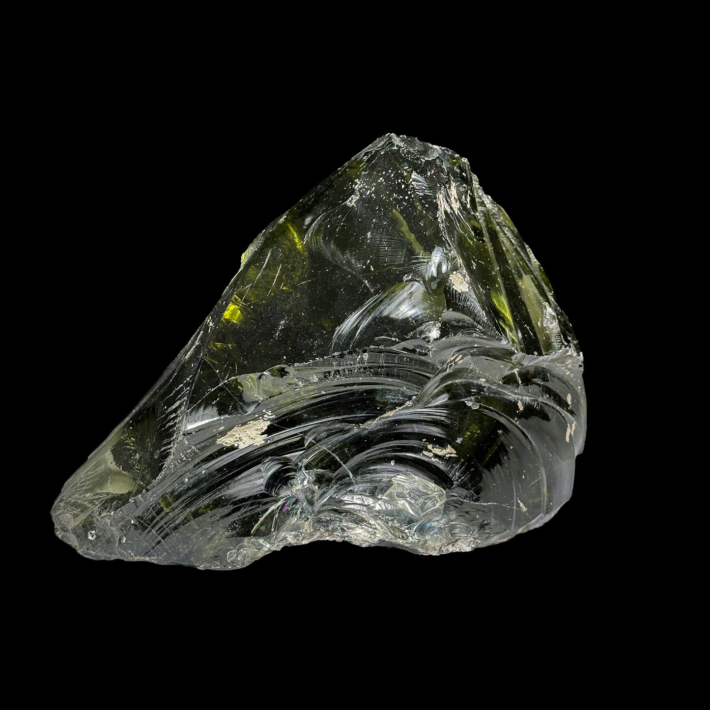 Rare Big Size Green Obsidian — a stunning natural volcanic glass with crystal-clear Formation. Specimen from Nashik, Maharashtra. G #0446