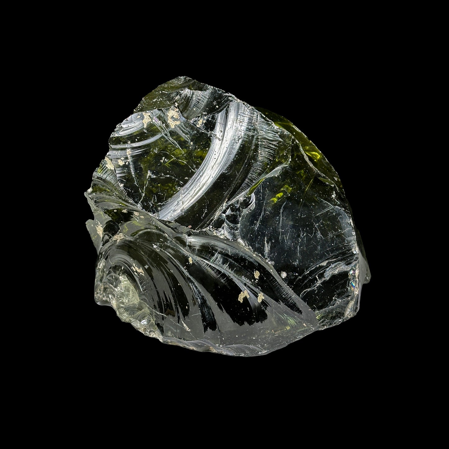 Rare Big Size Green Obsidian — a stunning natural volcanic glass with crystal-clear Formation. Specimen from Nashik, Maharashtra. G #0446