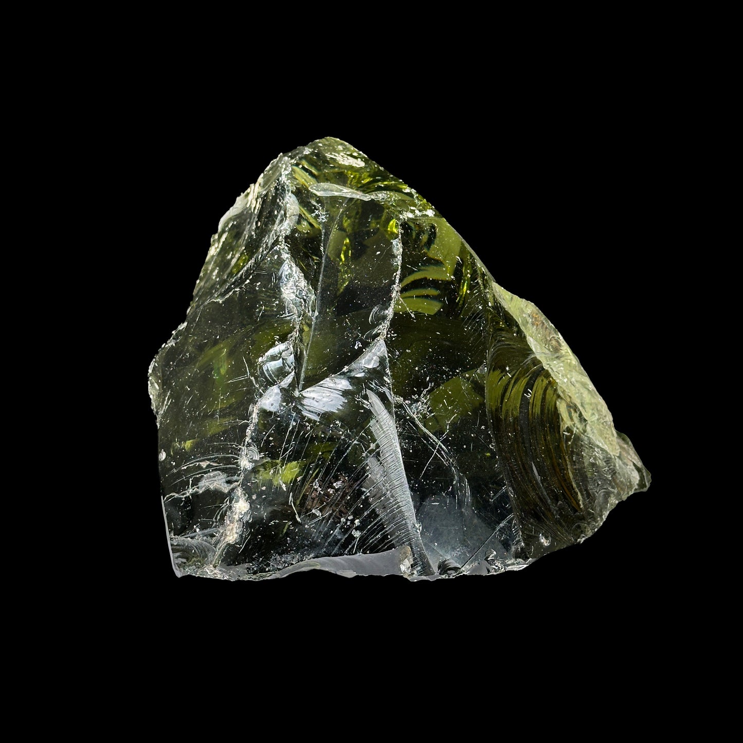 Rare Big Size Green Obsidian — a stunning natural volcanic glass with crystal-clear Formation. Specimen from Nashik, Maharashtra. G #0446