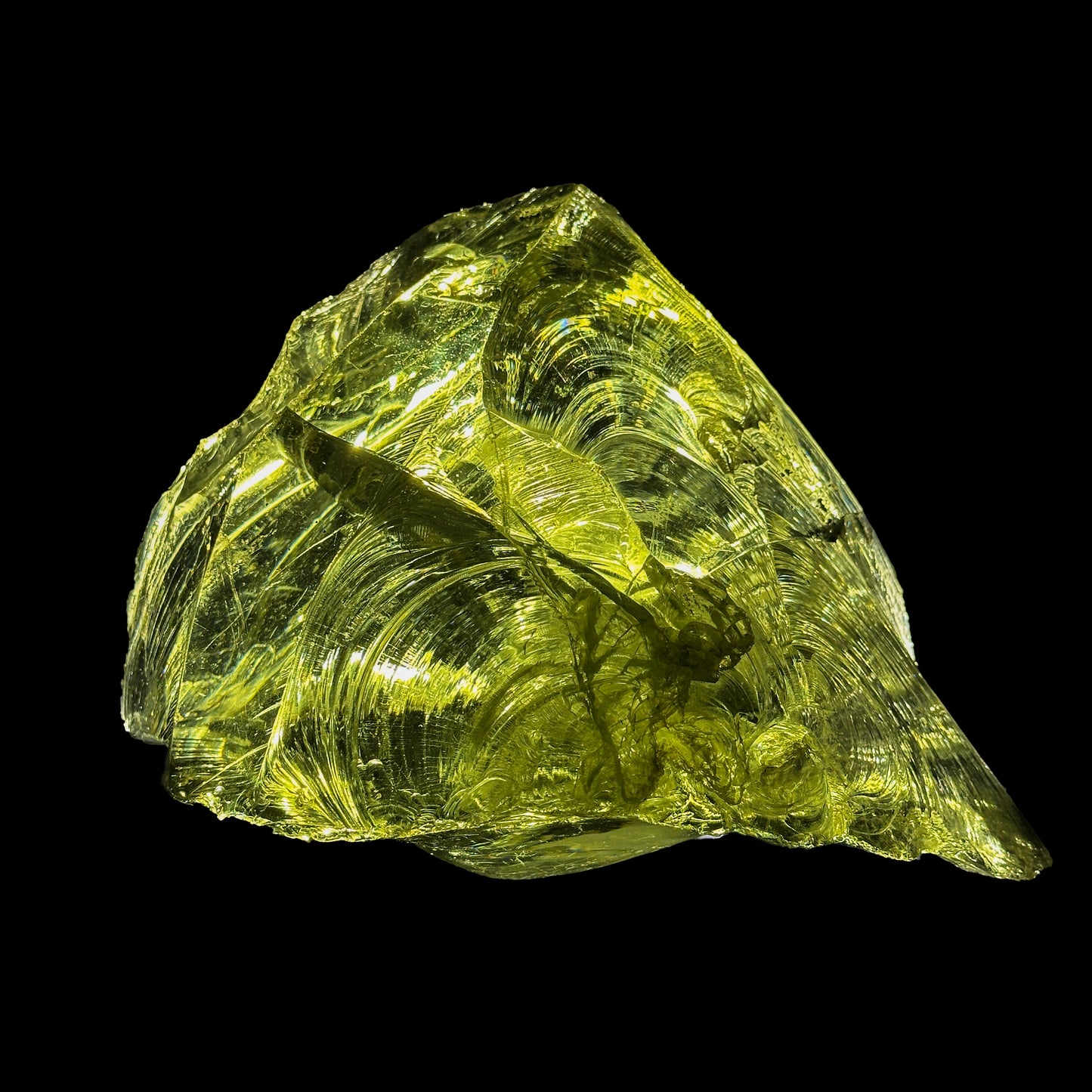 Rare Big Size Green Obsidian — a stunning natural volcanic glass with crystal-clear Formation. Specimen from Nashik, Maharashtra. G #0446