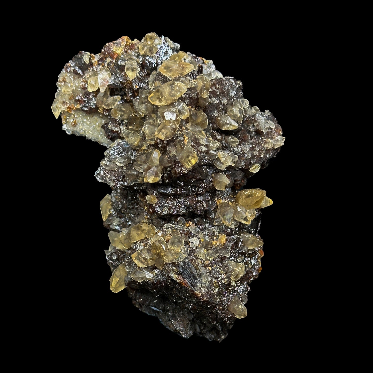 Super Rare Calcite With Spalarite Natural Mineral Specimen from Elmwood Mine , Tennessee (UV Reactive) G #0470