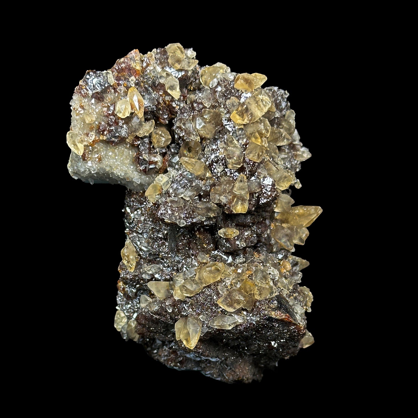 Super Rare Calcite With Spalarite Natural Mineral Specimen from Elmwood Mine , Tennessee (UV Reactive) G #0470