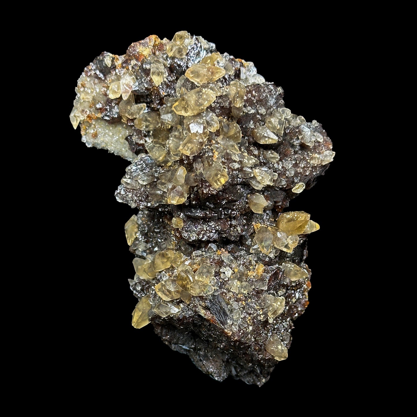 Super Rare Calcite With Spalarite Natural Mineral Specimen from Elmwood Mine , Tennessee (UV Reactive) G #0470