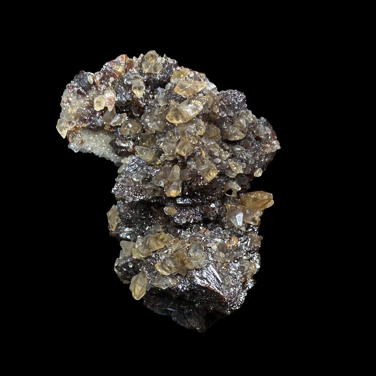 Super Rare Calcite With Spalarite Natural Mineral Specimen from Elmwood Mine , Tennessee (UV Reactive) G #0470