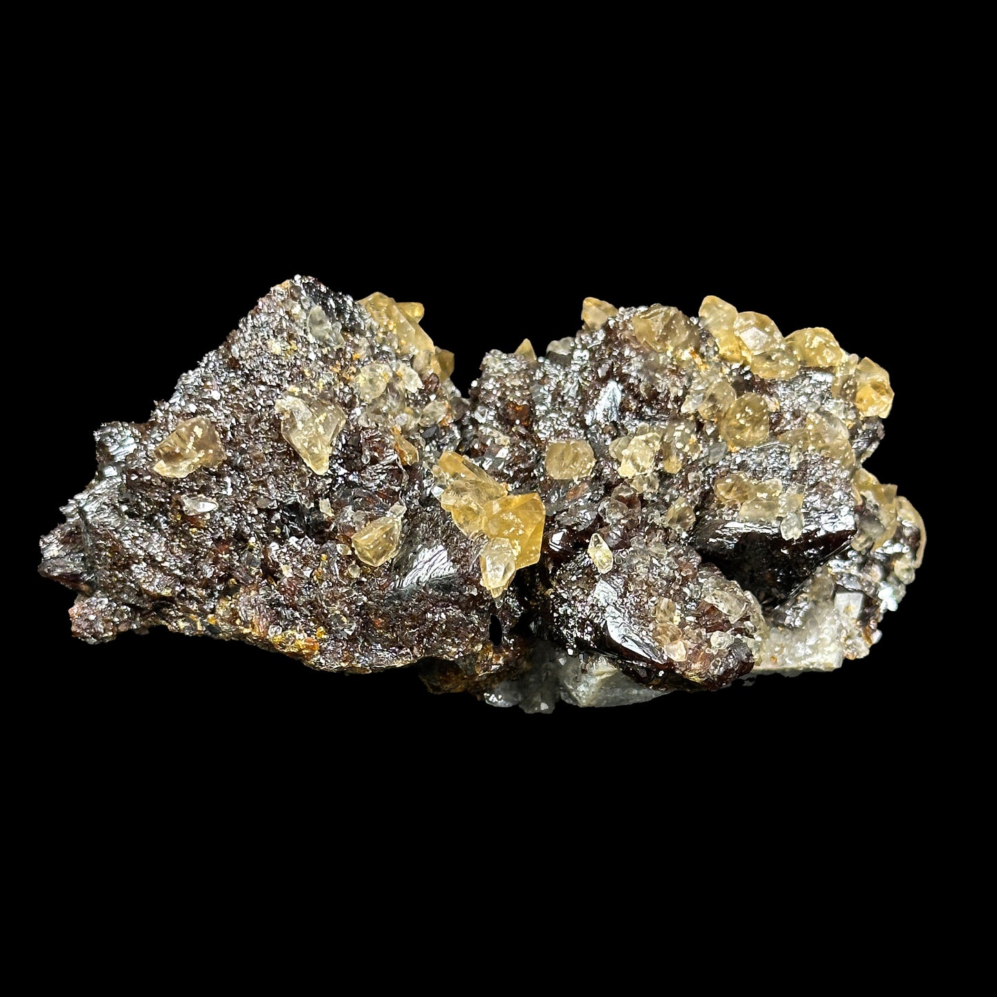 Super Rare Calcite With Spalarite Natural Mineral Specimen from Elmwood Mine , Tennessee (UV Reactive) G #0470