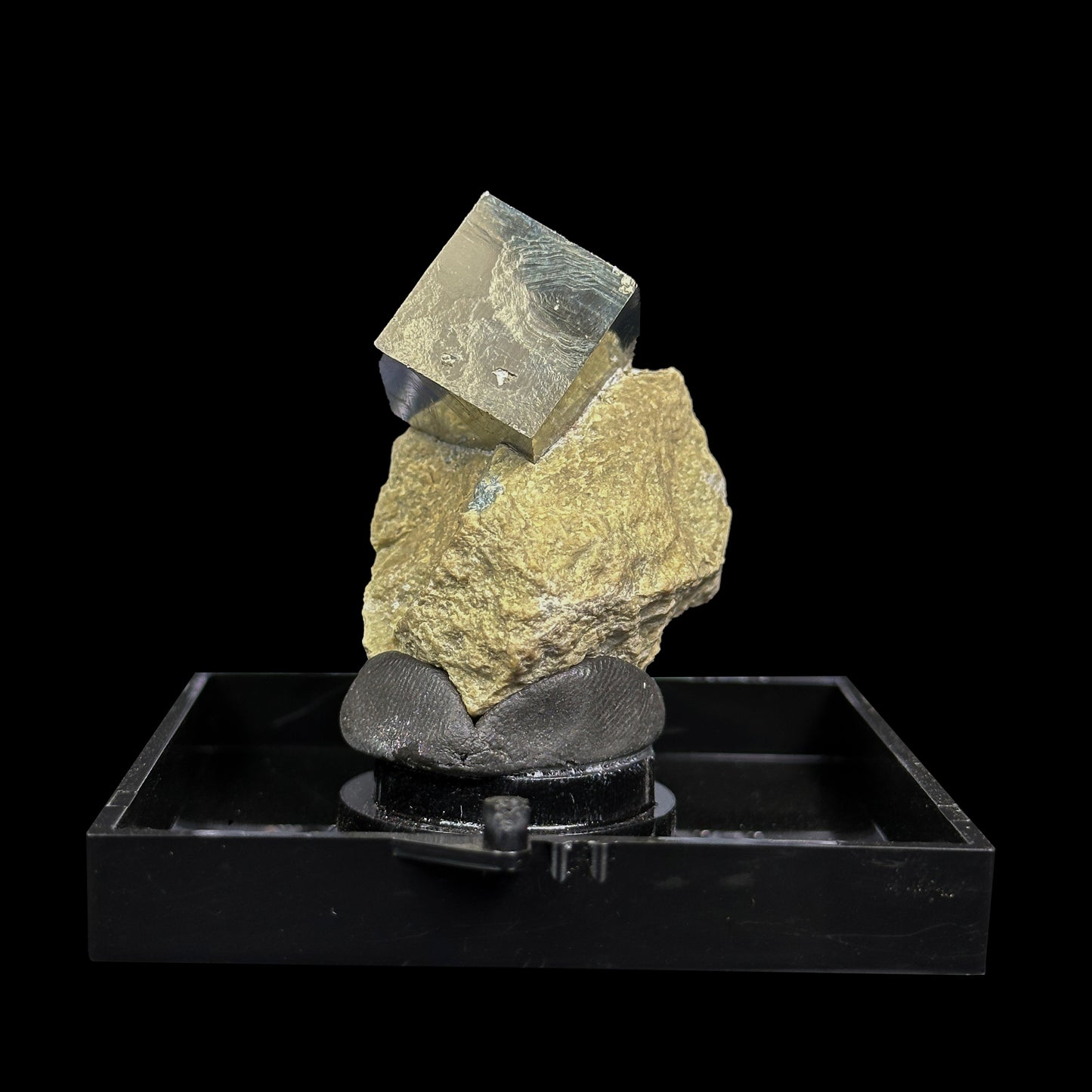 Pyrite Cube On matrix Natural Mineral Specimen. G #0467