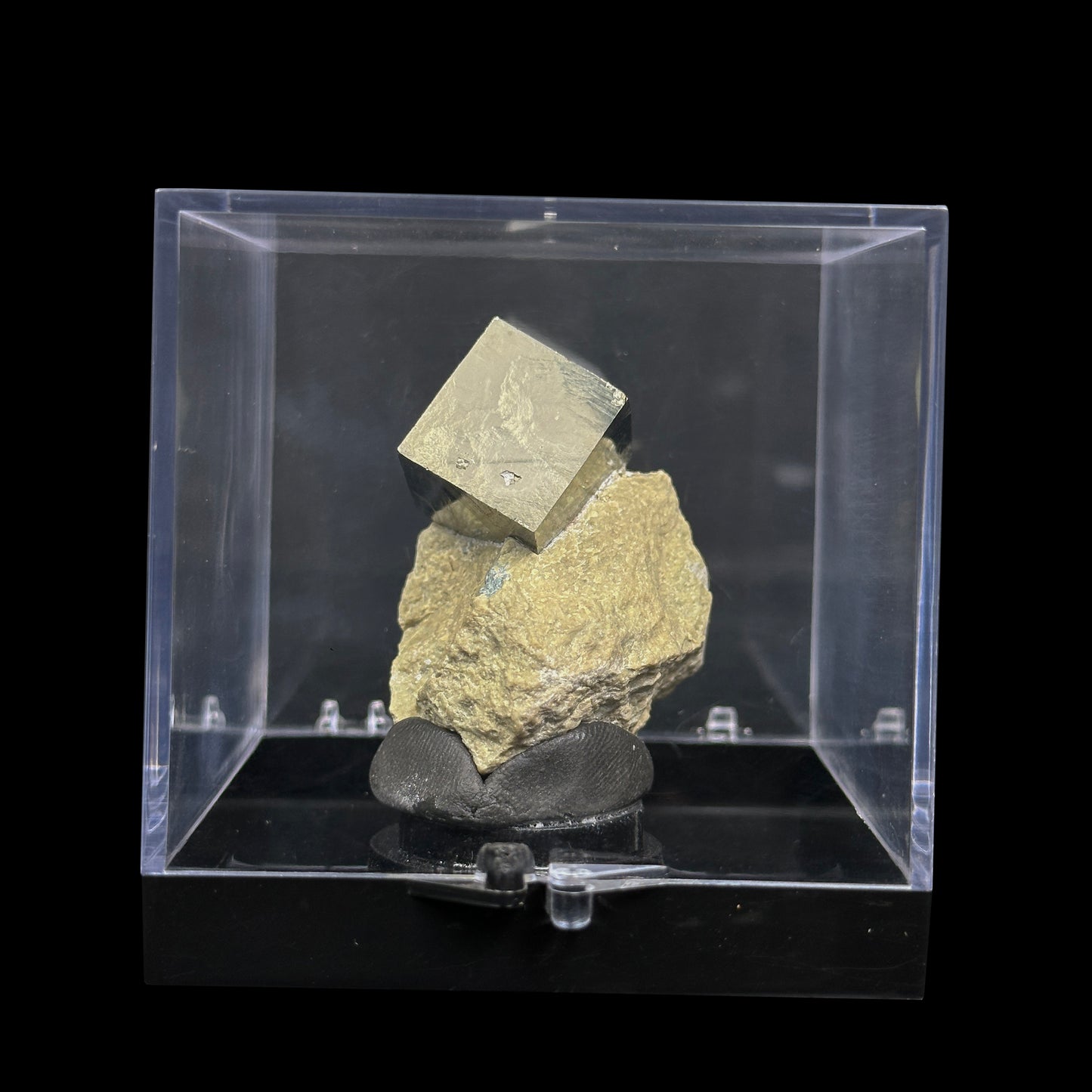 Pyrite Cube On matrix Natural Mineral Specimen. G #0467