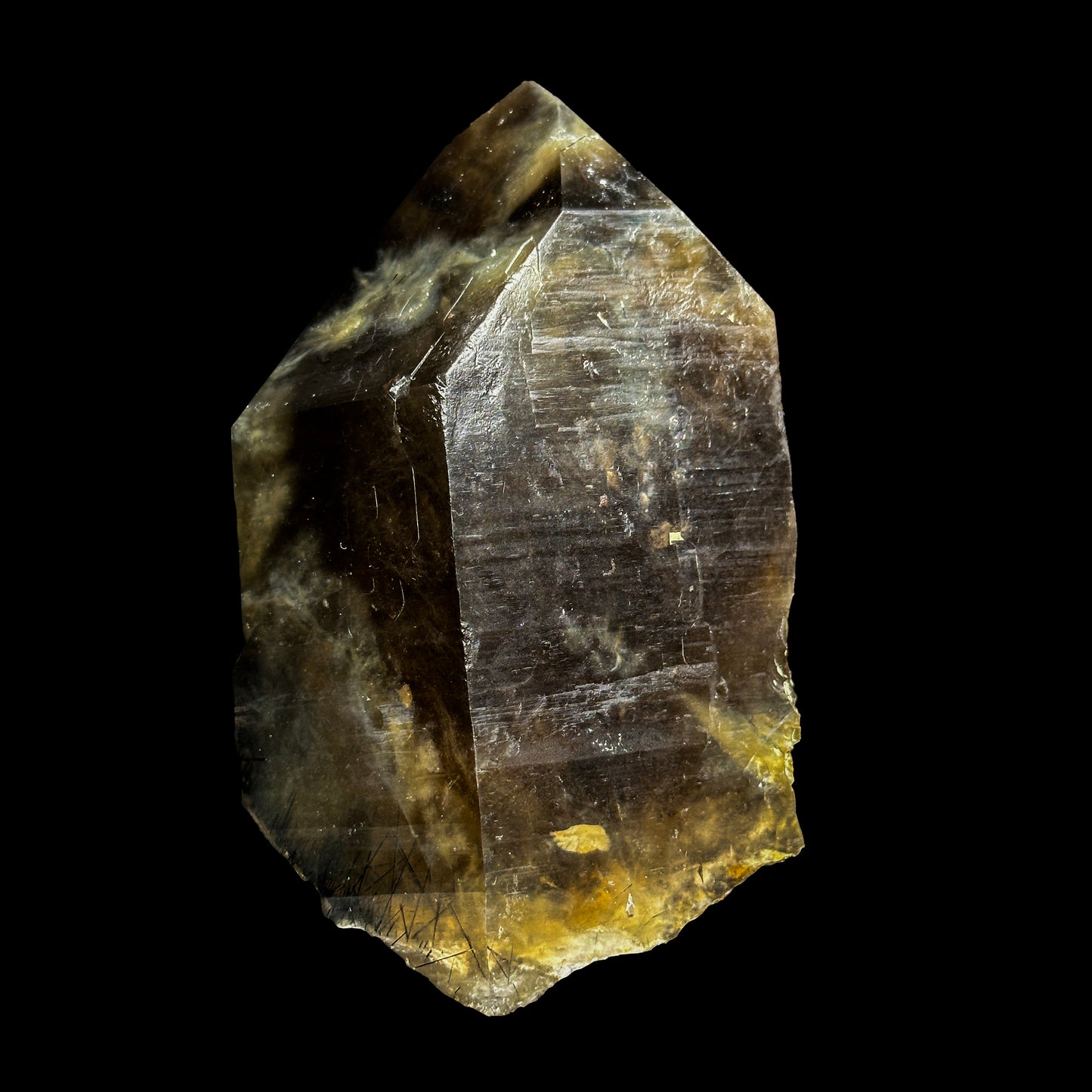  Smoky Quartz With Black Turmaline Natural Mineral Specimen #0460