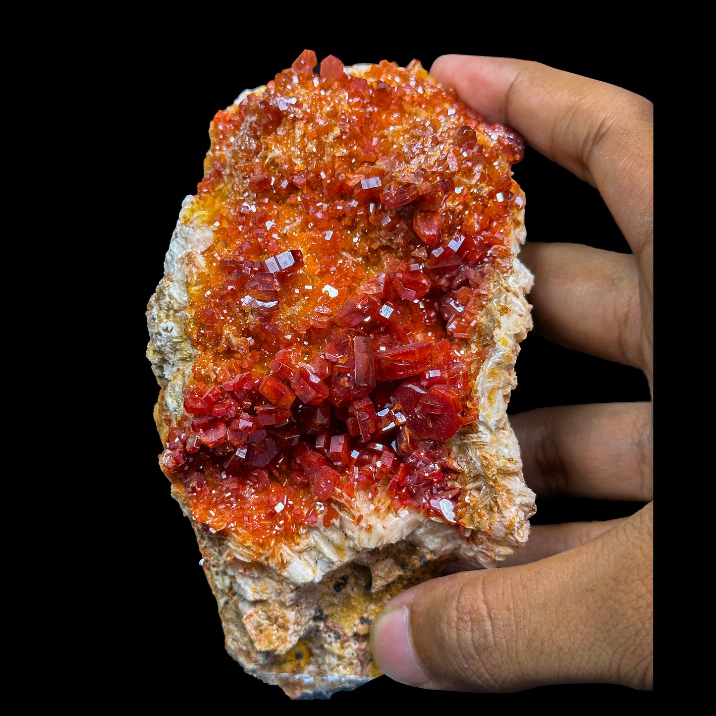 Dark Red Vanadinite Cluster Natural Mineral Specimen. G #0462