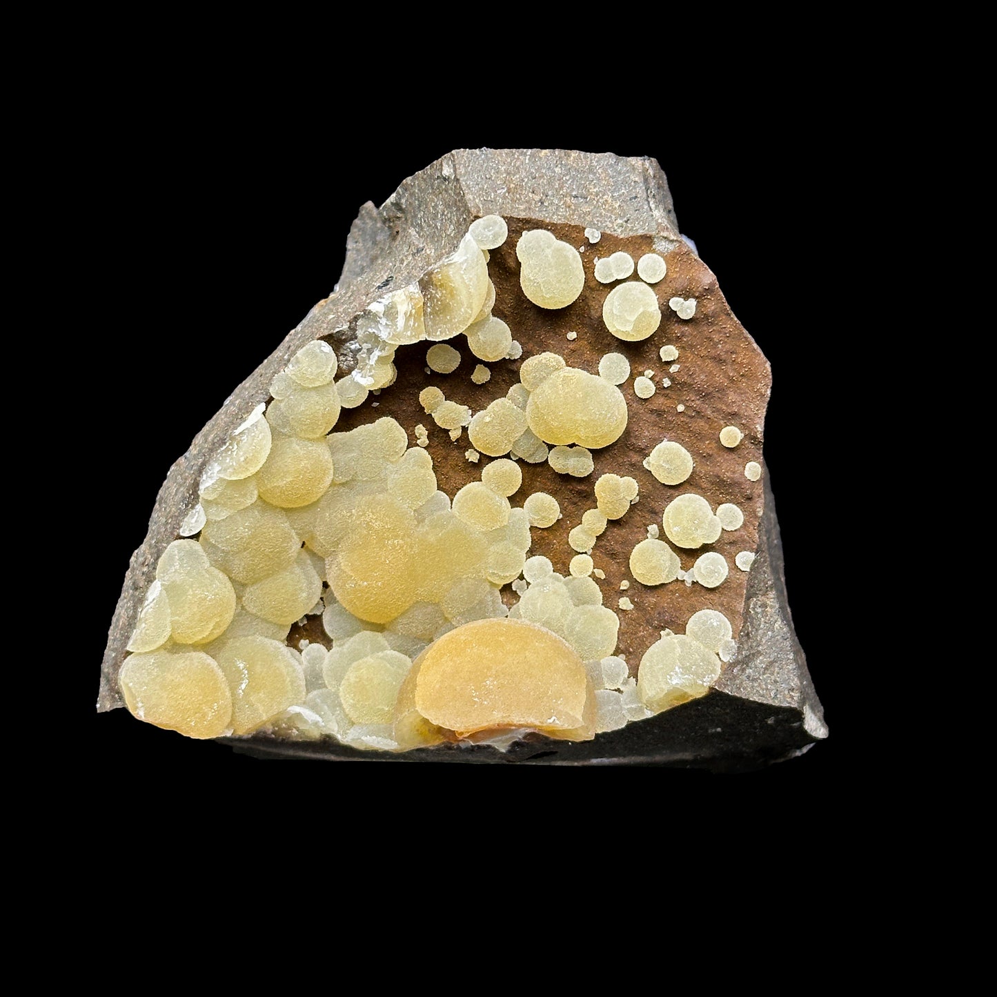 Rare Botryoidal Calcite Semigeode Natural Mineral Specimen from Campomorto Quarry , Italy #0459