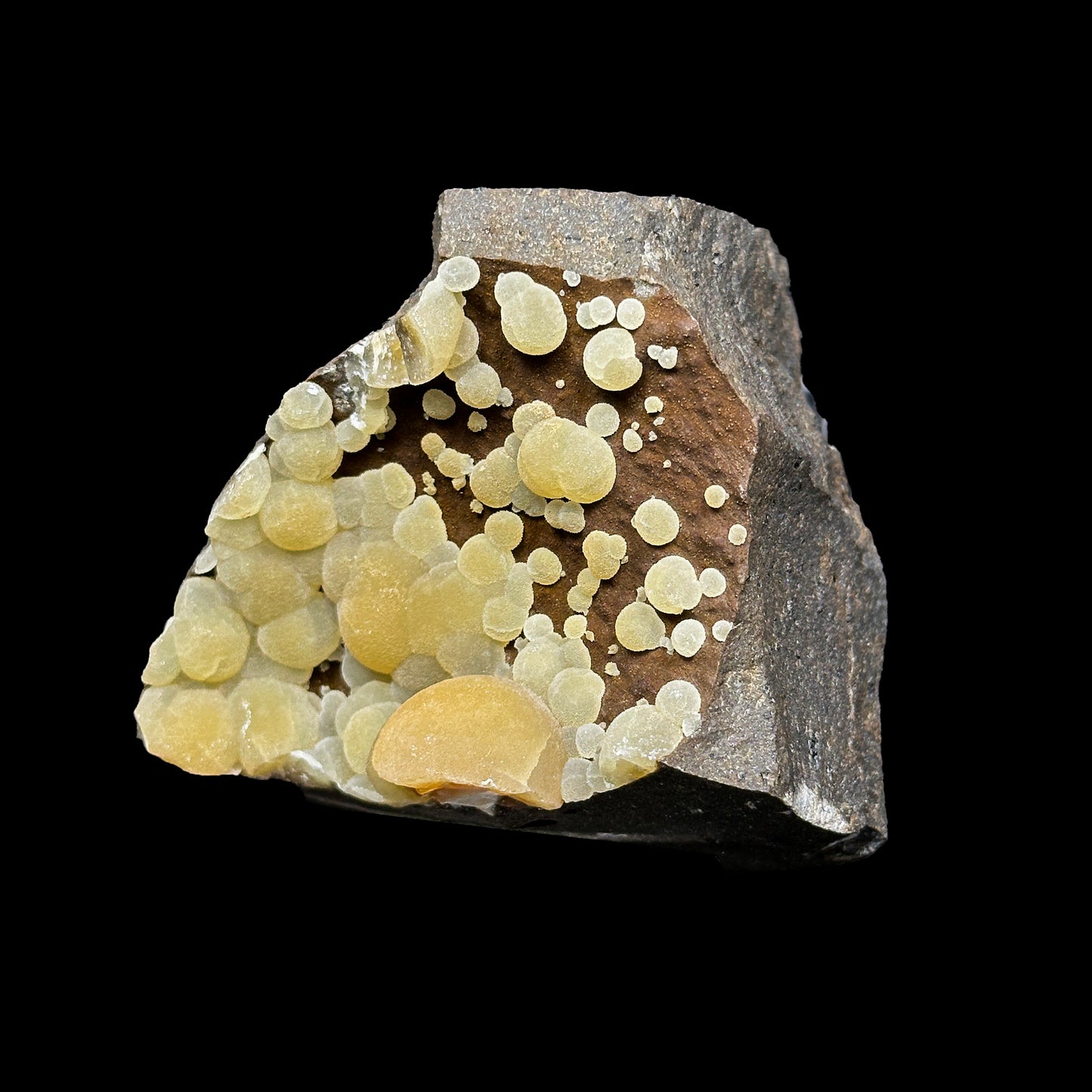 Rare Botryoidal Calcite Semigeode Natural Mineral Specimen from Campomorto Quarry , Italy #0459