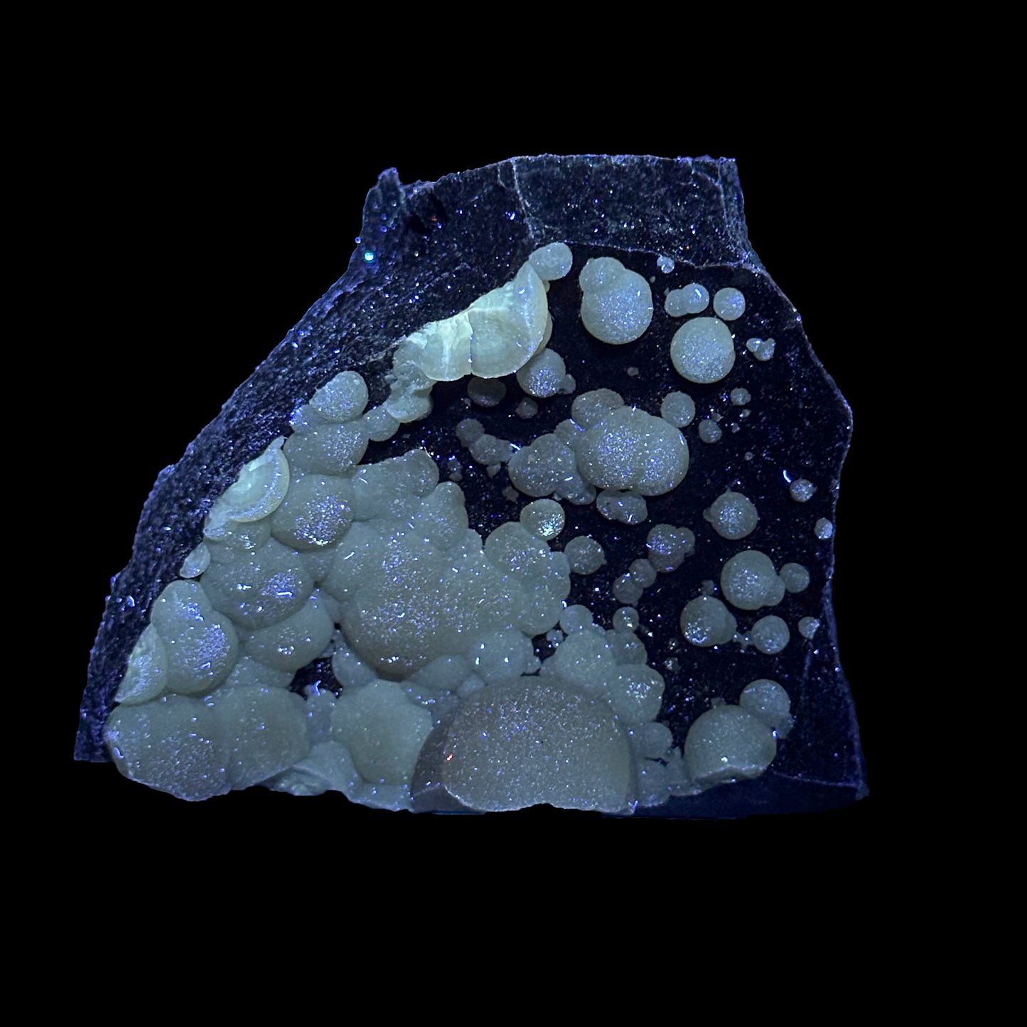 Rare Botryoidal Calcite Semigeode Natural Mineral Specimen from Campomorto Quarry , Italy #0459