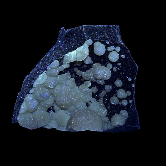 Rare Botryoidal Calcite Semigeode Natural Mineral Specimen from Campomorto Quarry , Italy #0459