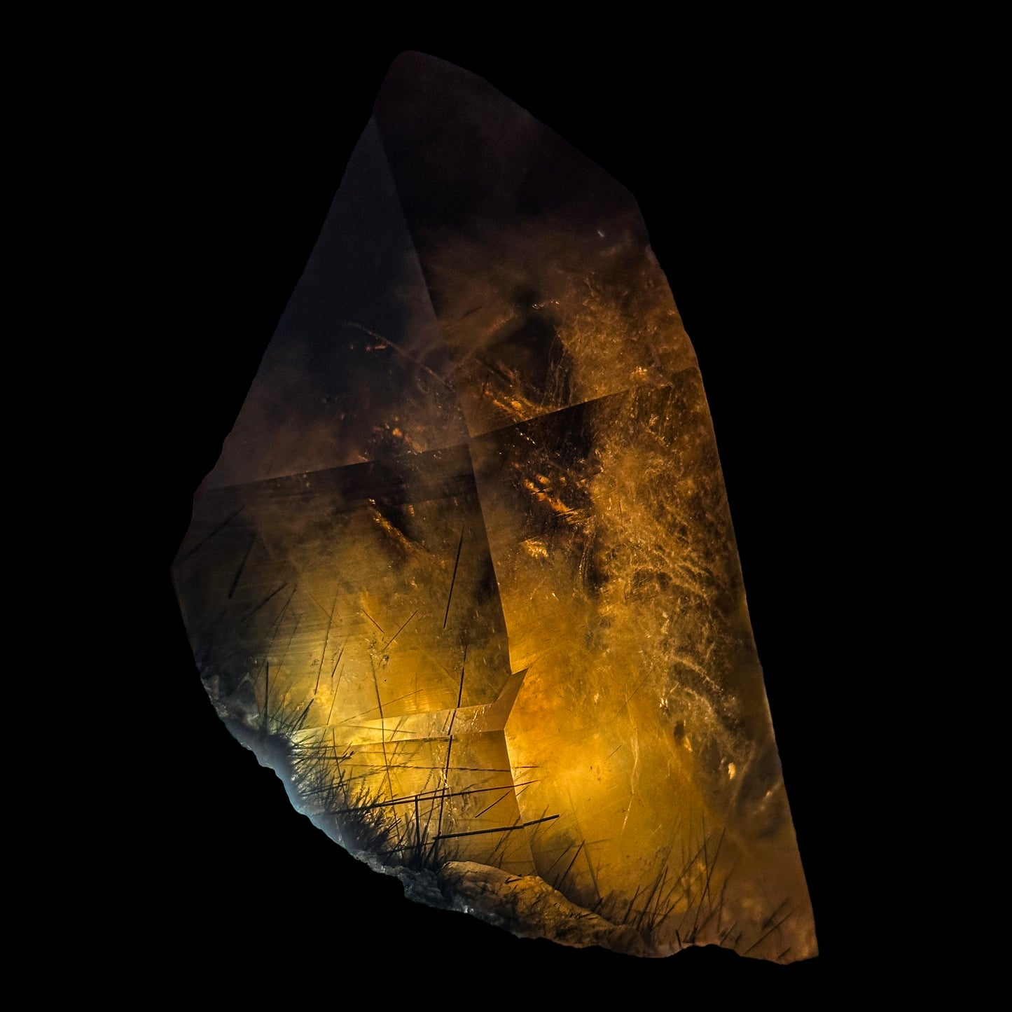Smoky Quartz With Black Tourmaline Natural Mineral Specimen #0460