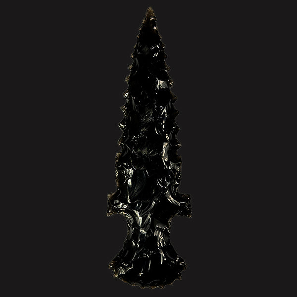 Obsidian Knife Natural Mineral Specimen. G #0484