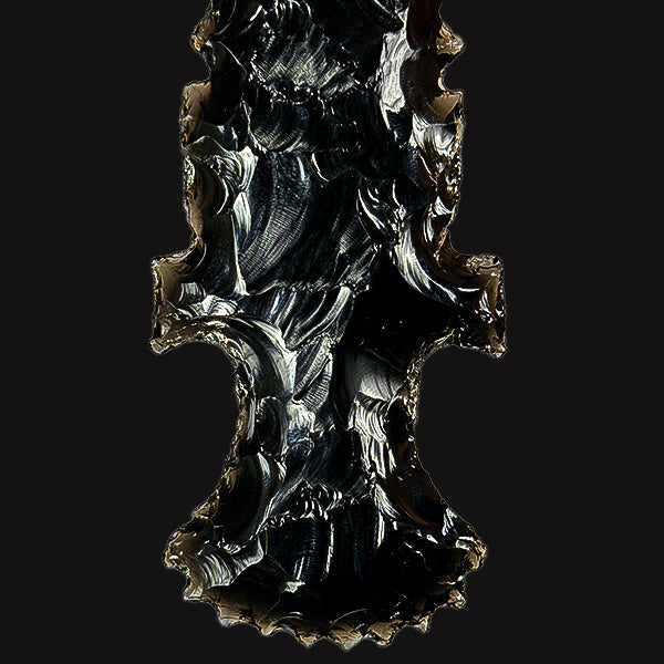 Obsidian Knife Natural Mineral Specimen. G #0484