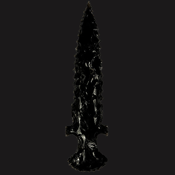 Obsidian Knife Natural Mineral Specimen. G #0485