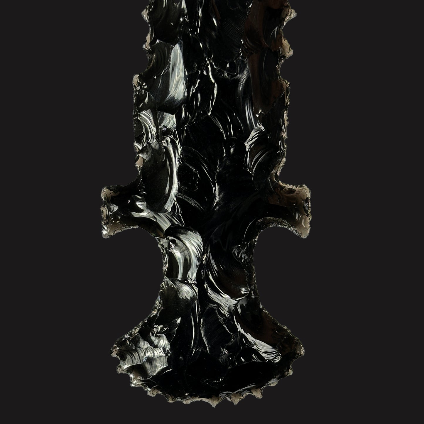 Obsidian Knife Natural Mineral Specimen. G #0485